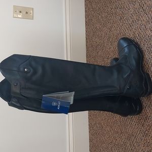 Ariat Volant S Zip Tall Boot - NWT Black Leather Riding Boot Size 10